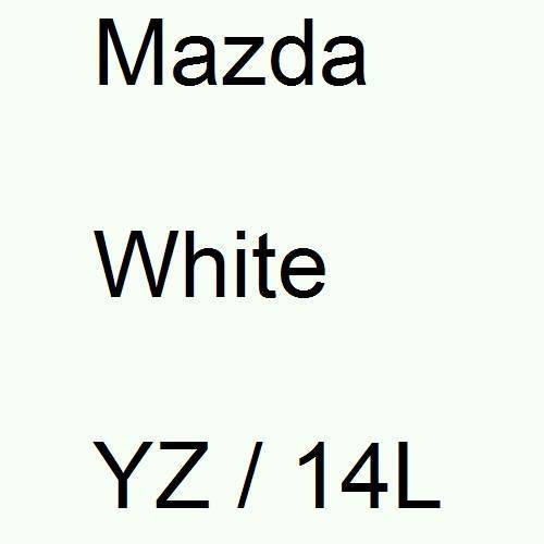 Mazda, White, YZ / 14L.